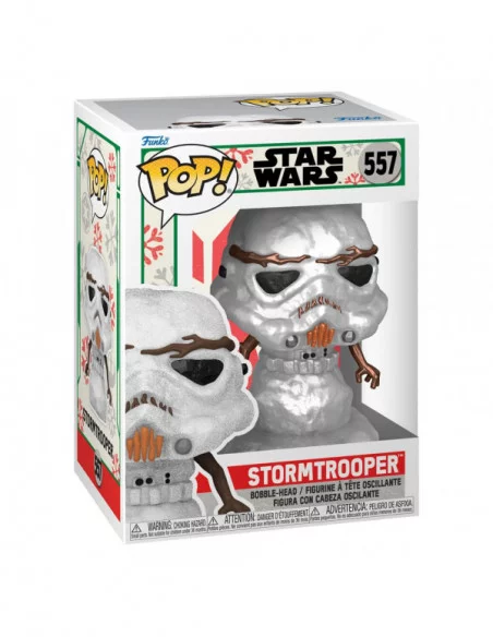 Star Wars The Mandalorian POP! & Tee Set de Minifigura y Camiseta Holiday Stormtrooper(MT) talla L