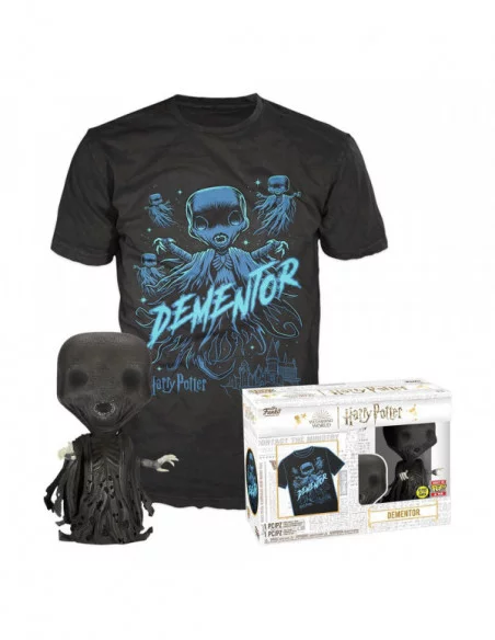 Harry Potter POP! & Tee Set de Minifigura y Camiseta Dementor (GL) talla L