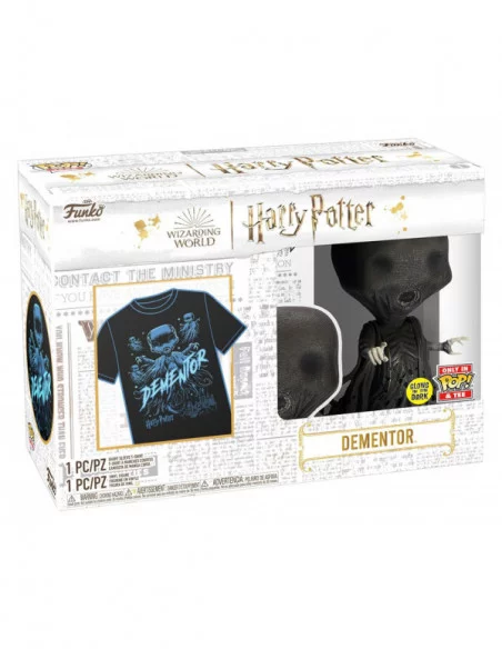 Harry Potter POP! & Tee Set de Minifigura y Camiseta Dementor (GL) talla L