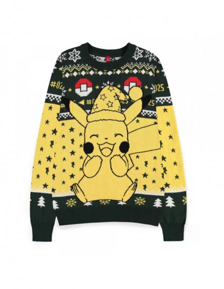 Pokemon Sweatshirt Christmas Jumper Pikachu talla XL