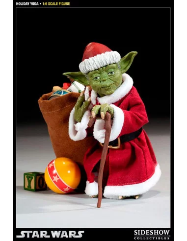es::EMBALAJE DAÑADO. Holiday Yoda (Yoda Navideño) - Figura 1/6 Sideshow Star Wars