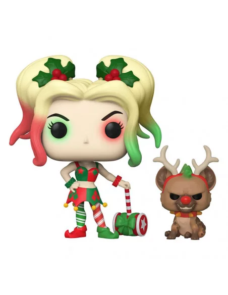 es::DC Comics Figura POP! & Buddy Vinyl DC Holiday: Harley Quinn with Helper 9 cm