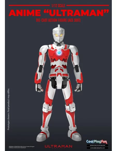 es::Ultraman 1/12 Figura Ace Suit Die-Cast 15 cm