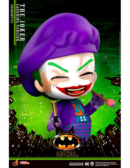 es::Batman 1989 Minifigura Cosbaby Joker Laughing Version Hot Toys 12 cm