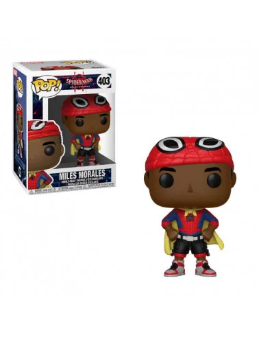 es::Spider-Man Animated POP! Marvel Vinyl Cabezón Miles with Cape 9 cm