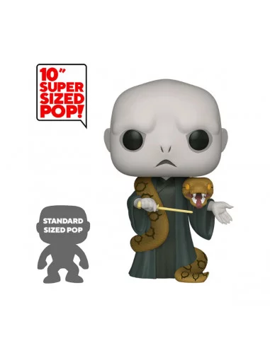 es::Harry Potter Super Sized POP! Movies Vinyl Figura Voldemort w/Nagini 25 cm