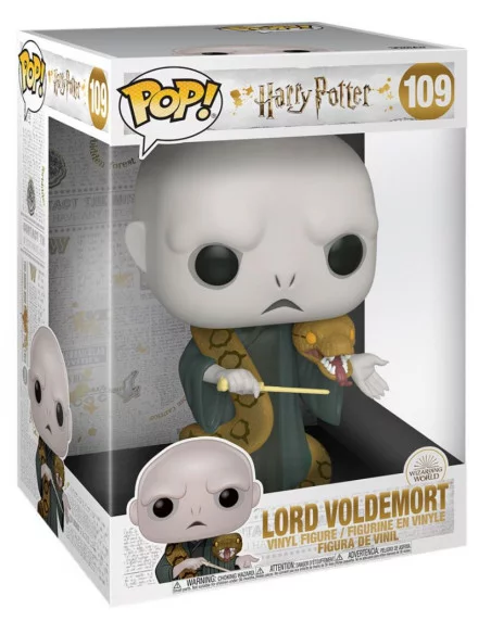 es::Harry Potter Super Sized POP! Movies Vinyl Figura Voldemort w/Nagini 25 cm