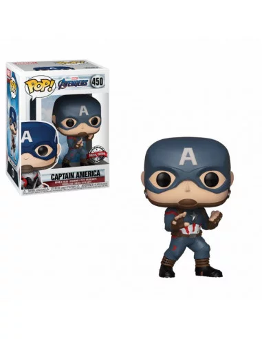 es::Vengadores Endgame Cabezón POP! Movies Vinyl Captain America Special Edition 9 cm