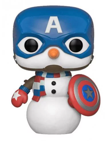 es::Marvel Holiday Figura POP! Marvel Vinyl Captain America 9 cm