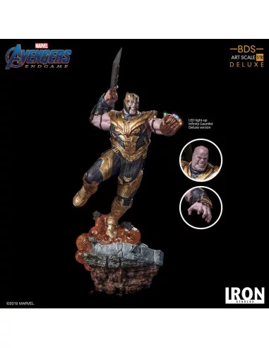 es::EMBALAJE DAÑADO. Vengadores Endgame Estatua BDS Art Scale 1/10 Thanos Deluxe Version 36 cm