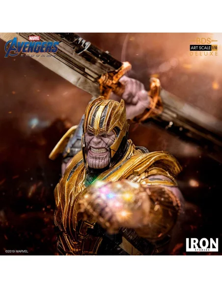 es::EMBALAJE DAÑADO. Vengadores Endgame Estatua BDS Art Scale 1/10 Thanos Deluxe Version 36 cm