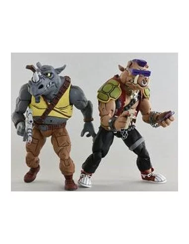 es::Tortugas Ninja Pack de 2 Figuras Rocksteady & Bebop 18 cm