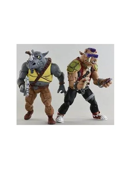 es::Tortugas Ninja Pack de 2 Figuras Rocksteady & Bebop 18 cm