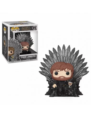 es::Juego de Tronos POP! Deluxe Vinyl Figura Tyrion Sitting on Iron Throne 15 cm