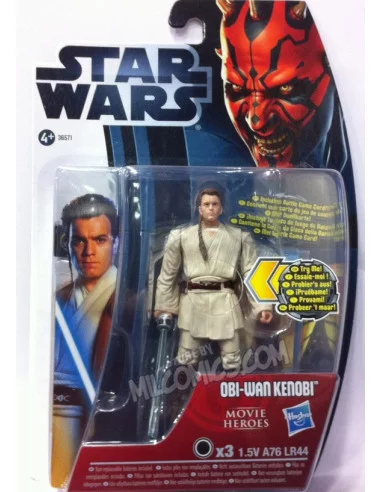 es::M.H.2012 W1: OBI-WAN Kenobi LIGHT-UP Lightsaber - Figura Star Wars Hasbro