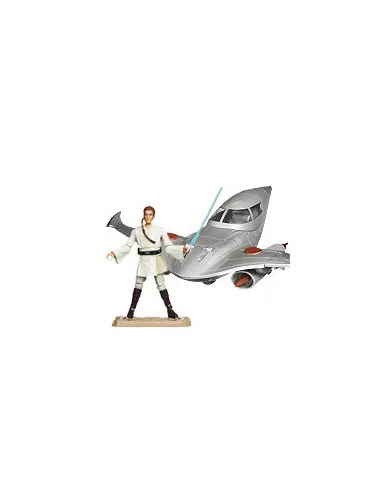 es::Class I Vehicle: Naboo Royal Fighter With OBI-WAN - Vehículo con figura Star Wars Hasbro