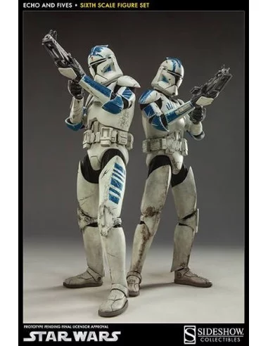 es::Clone Troopers: Echo & Fives - Figuras 1/6 Star Wars Sideshow