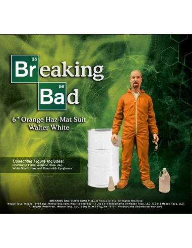 es::Breaking Bad figura deluxe Walter White in orange hazmat suit