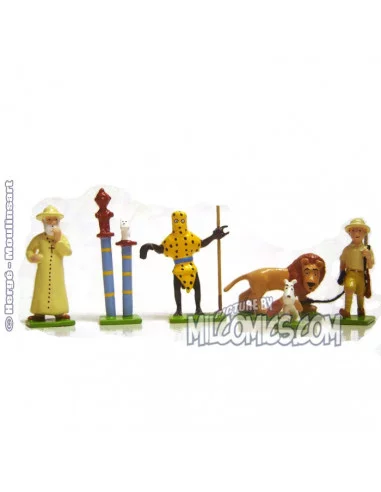 es::MINI SERIE TINTÍN EN EL CONGO. Set de 6 Minifiguritas de plomo Tintín