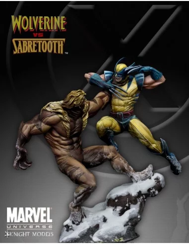 es::X-Men: Wolverine vs. Sabretooth - Figura de metal para pintar Knight Models