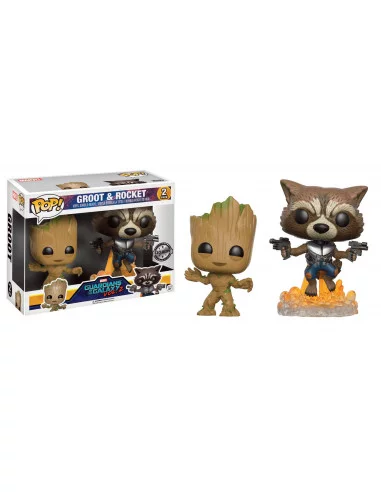 es::Guardianes de la Galaxia 2 Pack de 2 POP! Marvel Vinyl Figuras Groot & Rocket 9 cm