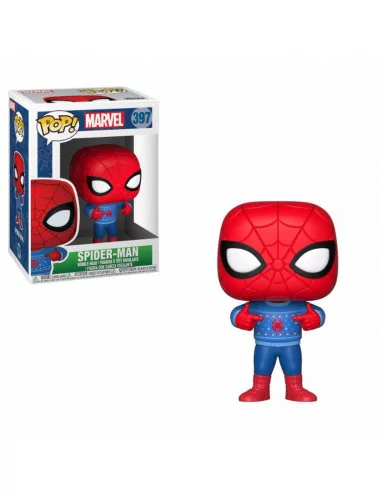 es::Marvel Comics POP! Marvel Holiday Vinyl Cabezón Spider-Man Ugly Sweater 9 cm