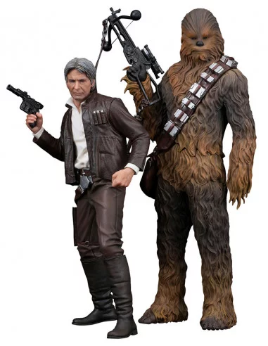 es::Star Wars Episode VII Pack de 2 Estatuas 1/10 ARTFX+ Han Solo & Chewbacca 20 - 23 cm