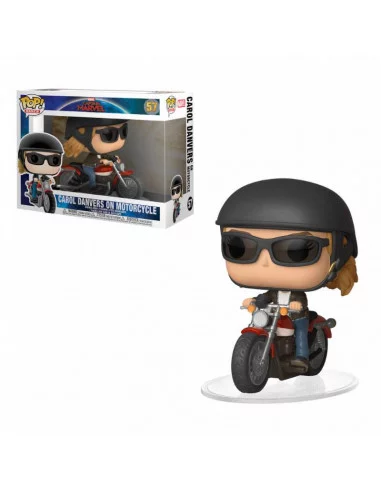 es::Captain Marvel POP! Rides Vinyl Figura Carol Danvers on Motorcycle 15 cm