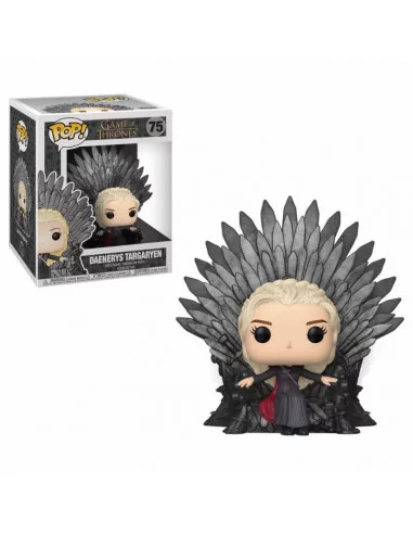 es::Juego de Tronos POP! Deluxe Vinyl Figura Daenerys on Iron Throne 15 cm