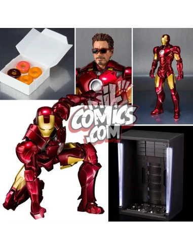 es::Iron Man 2 Figura S.H. Figuarts Iron Man Mark IV & Hall of Armor Set Tamashii Web EX 14 cm