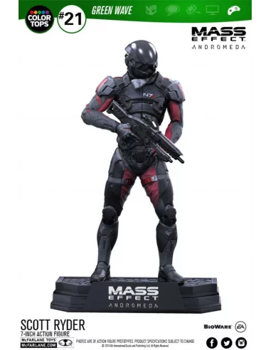 es::Mass Effect Andromeda Figura Color Tops Scott Ryder 18 cm