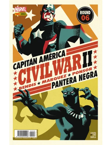 es::Civil War II 06 Portada alternativa Capitán América Vs Pantera Negra