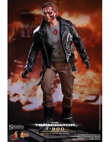 es::T-800 battle damaged - Figura 1/6 Hot Toys Terminator