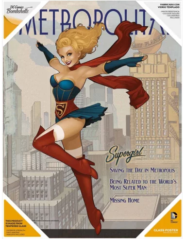 es::DC Comics Bombshells: Supergirl Póster de vidrio 40 x 30 cm.