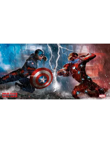 es::Marvel Civil War Duelo Póster de vidrio 60 x 30 cm.