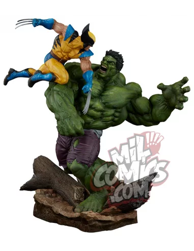 es::Marvel Maquette Hulk vs. Wolverine 58 cm Sideshow