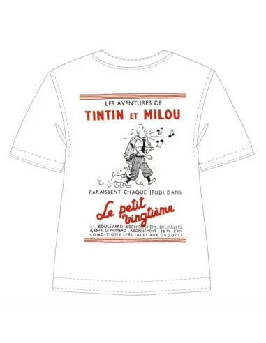 es::Camiseta Le Petit Vingtième: Tintin & Milou